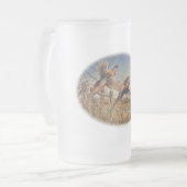 Fasan-oben - große Jagd auf dem Bauernhof Mattglas Bierglas (Vorderseite Links)