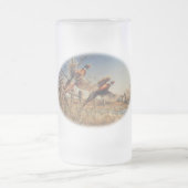 Fasan-oben - große Jagd auf dem Bauernhof Mattglas Bierglas (Mittel)