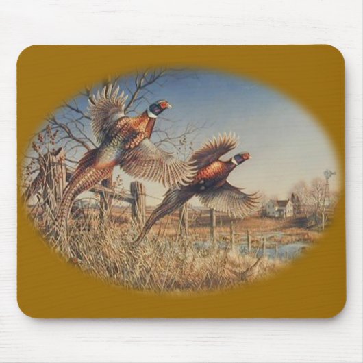 Fasan-oben - große Jagd auf dem Bauernhof Mousepad (Vorne)