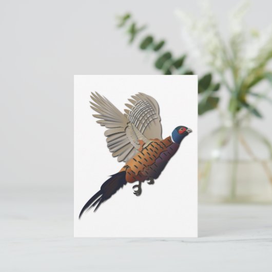 Fasan ohne Text Postkarte (Stehend Vorderseite)