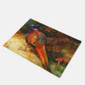 Fasan-Paare 18" x 24" Tür-Matte Fußmatte (Schrägansicht)