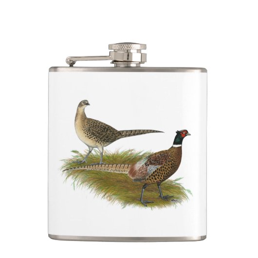 Fasan: Ringneck Flachmann (Vorderseite)