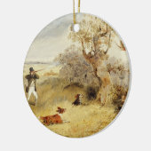 Fasan-Schießen (Öl auf Leinwand) 2 Keramikornament (Links)