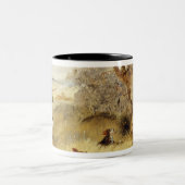 Fasan-Schießen (Öl auf Leinwand) 2 Zweifarbige Tasse (Mittel)