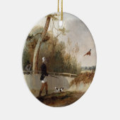 Fasan-Schießen (Öl auf Leinwand) Keramikornament (Rechts)