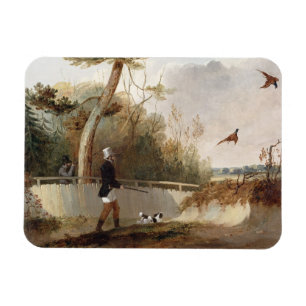 Fasan-Schießen (Öl auf Leinwand) Magnet