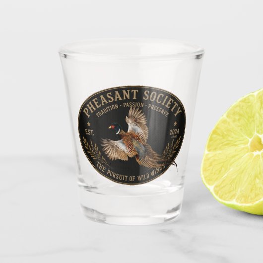 Fasan schnapsglas (Vorderseite)