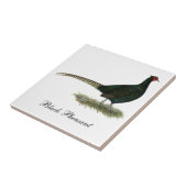 Fasan-schwarzer Hahn Fliese (Seite)