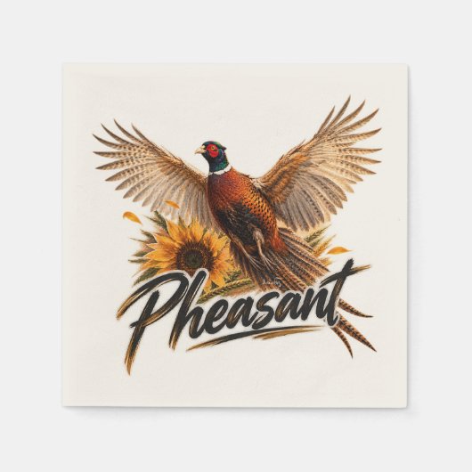 Fasan serviette (Vorderseite)