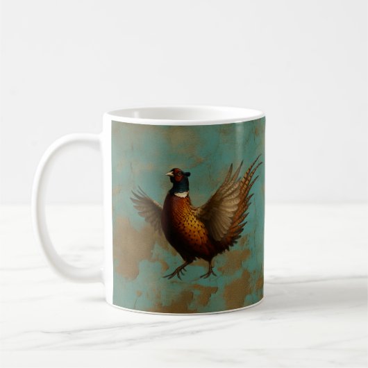 Fasan stolziert Design  Kaffeetasse (Links)