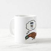 Fasan träumt von Kaffee Kaffeetasse (Vorderseite Links)