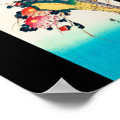 Fasan und Chrysanthemum, Hiroshige, Ukiyo-e Poster (Ecke)
