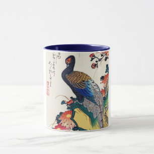 Fasan und Chrysanthemum, Hiroshige, Ukiyo-e Tasse