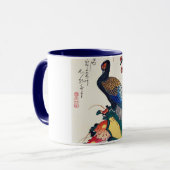 Fasan und Chrysanthemum, Hiroshige, Ukiyo-e Tasse (Vorderseite Links)