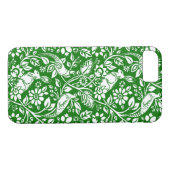 Fasan- und Hasenmuster, Smaragdgrün und Weiß Case-Mate iPhone Hülle (Rückseite (Horizontal))