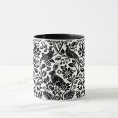 Fasan- und Hasenmuster, weiß und schwarz Tasse (Zentrum)