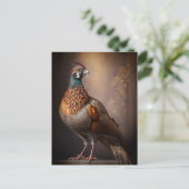 Fasan Vogel Postkarte (Stehend Vorderseite)