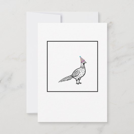 Fasan, Vogelmotiv Dankeskarte (Vorderseite)