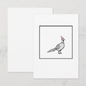 Fasan, Vogelmotiv Dankeskarte (Vorne/Hinten)