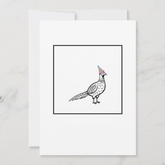 Fasan, Vogelmotiv Einladung (Vorderseite)