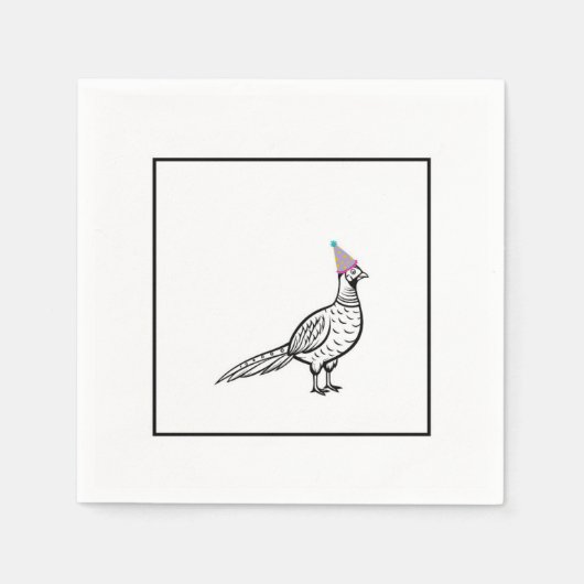 Fasan, Vogelmotiv Serviette (Vorderseite)