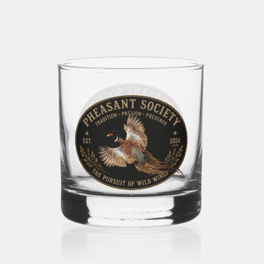 Fasan whiskyglas (Vorderseite)