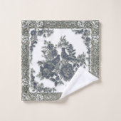 Fasane in Blume Badhandtuch Set (Waschlappen)