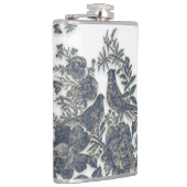 Fasane in Blume Flachmann (Rechts)