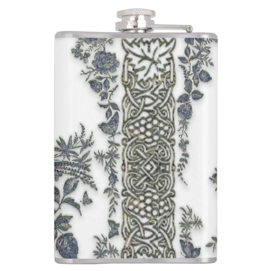 Fasane in Blume Flachmann (Rückseite)