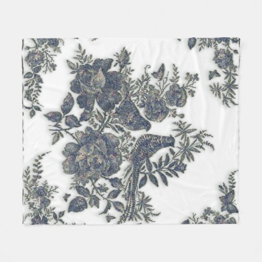 Fasane in Blume Fleecedecke (Vorderseite (Horizontal))