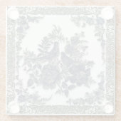 Fasane in Blume Glasuntersetzer (Rückseite)