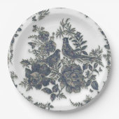 Fasane in Blume Pappteller (Vorderseite)