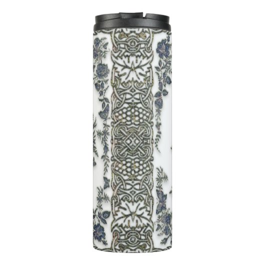 Fasane in Blume Thermosbecher (Rückseite)