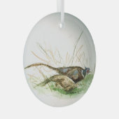 Fasane in der Feldverzierung Ornament Aus Glas (Vorderseite Rechts)