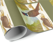 Fasane in der Schnee-Malerei-Geschenk-Verpackung Geschenkpapier (Rolleneckpunkt)