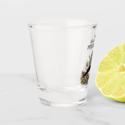 Fasane, königliche Jagd Schnapsglas (Links)