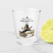 Fasane, königliche Jagd Schnapsglas (Vorderseite)