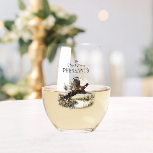 Fasane, königliche Jagd Weinglas Ohne Stiel (Insitu (Hochzeit))