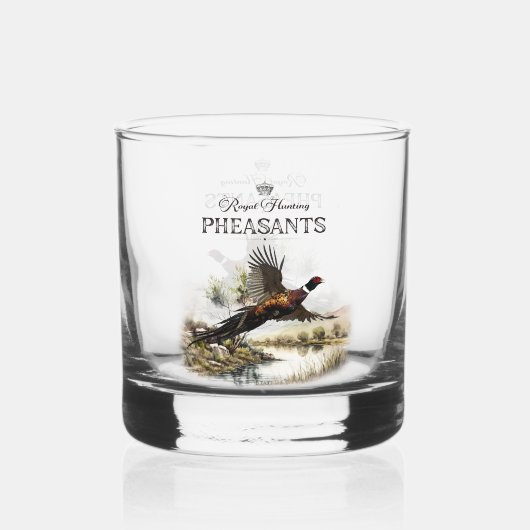 Fasane, königliche Jagd Whiskyglas (Rückseite)