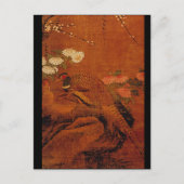 Fasane und Blume Postkarte (Vorderseite)