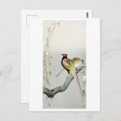 Fasane und Kirschblüten - Ohara Koson - Postkarte (Vorne/Hinten)