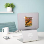 Fasanen-Aufkleber Aufkleber (Laptop auf Schreibtisch)