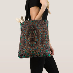 Fasanenfeder-Fraktal-Design Tasche