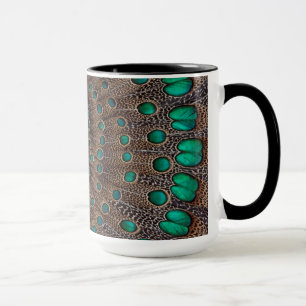 Fasanenfeder-Fraktal-Design Tasse