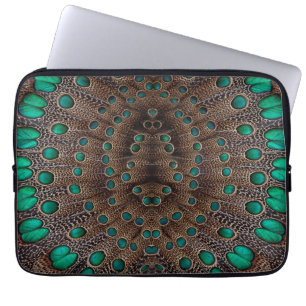 Fasanenfeder-Fraktaldesign Laptopschutzhülle