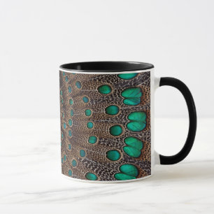 Fasanenfeder-Fraktaldesign Tasse
