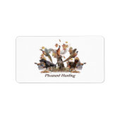 Fasanenjagd Adressaufkleber (Vorne)