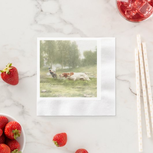 Fasanenjagd mit Pointer Serviette (Beispiel)