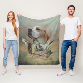 Fasanenjagd mit Zeigern, Kunst Fleecedecke