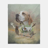 Fasanenjagd mit Zeigern, Kunst Fleecedecke (Vorderseite)